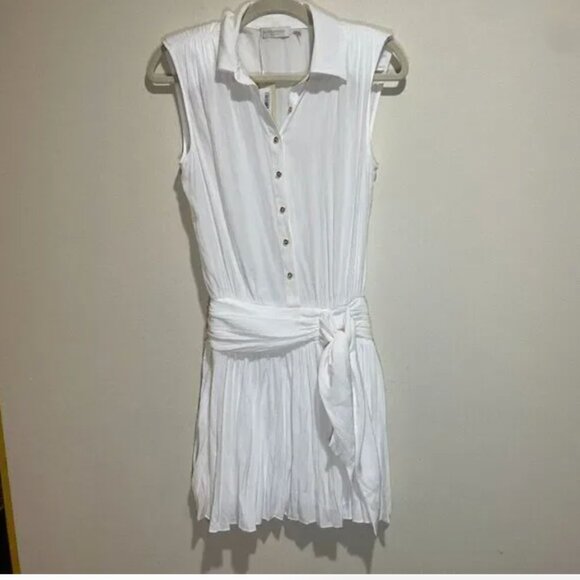 NWT Ramy Brook Peyton Button Down Mini Dress Ivory, Sm - Picture 5 of 16